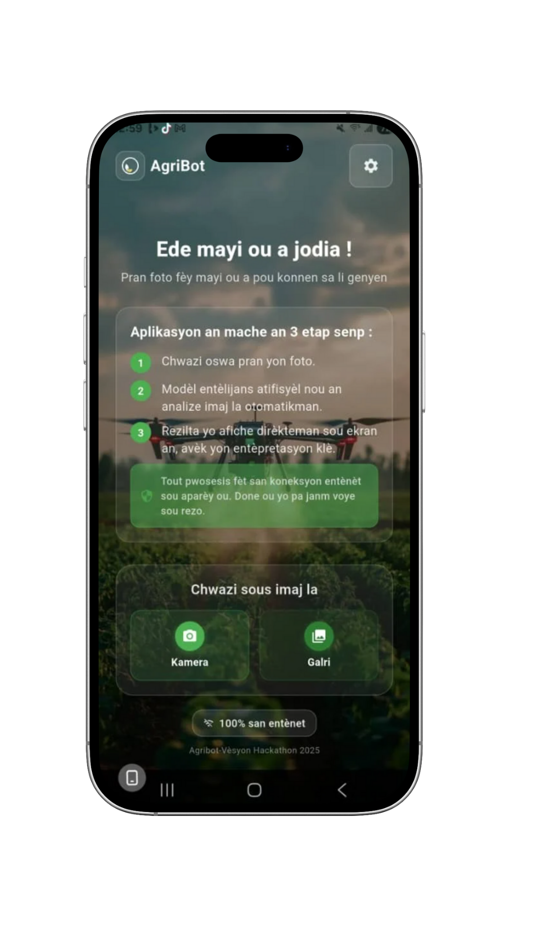 Agribot app mockup